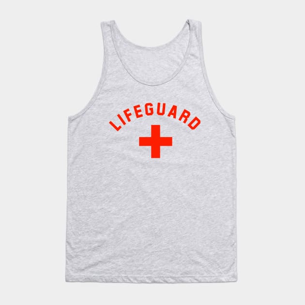 Baywatch Lifeguard Red Tank Top by Rebus28